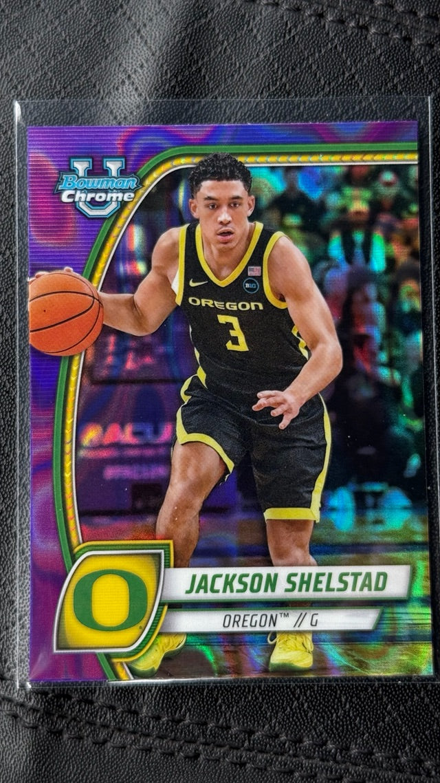 2024 Bowman University Chrome - Purple Refractor | Jackson Shelstad