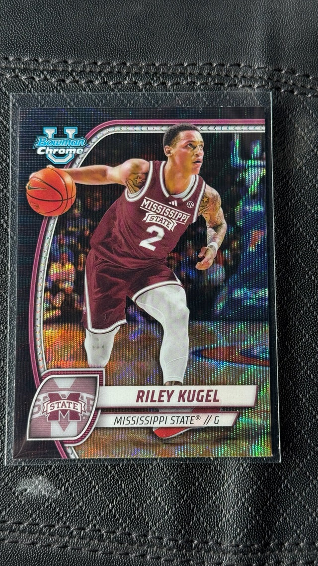 2024 Bowman University Chrome - Black Wave Refractor | Riley Kugel