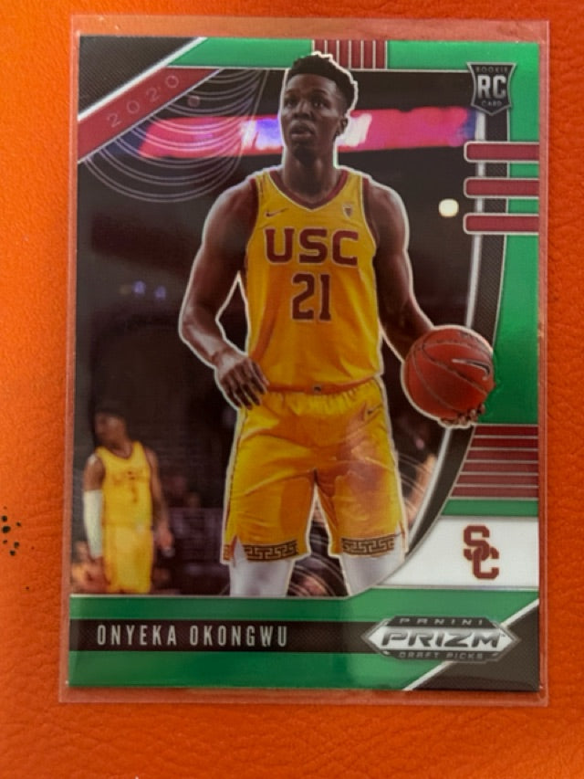 2020 Prizm Panini Prizm Draft Picks Collegiate - Green | Onyeka Okongwu