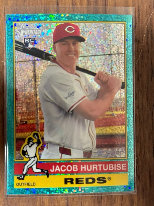 2025 Topps Heritage - Chrome Aqua Sparkle Refractor | Jacob Hurtubise