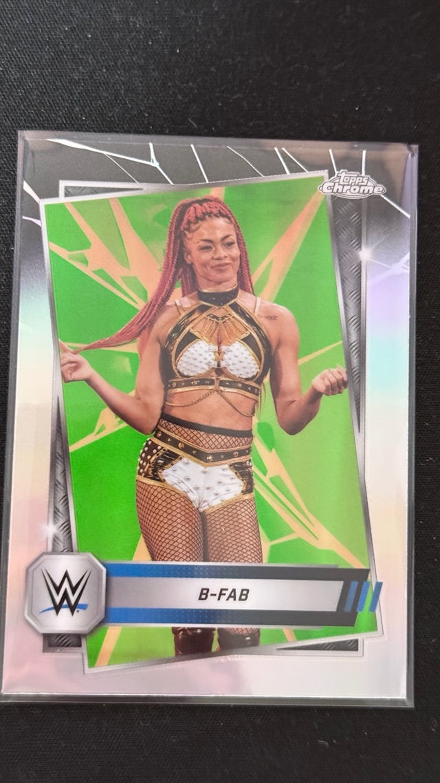 2025 Topps Chrome WWE - Neon Green & Black Refractor | B-Fab