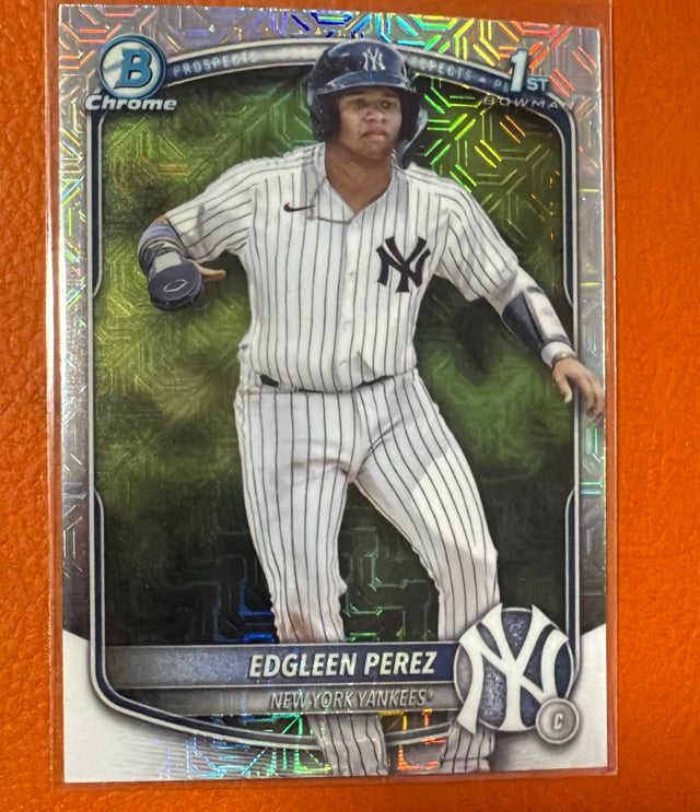 2025 Bowman Chrome Prospects Mega Refractor | Edgleen Perez