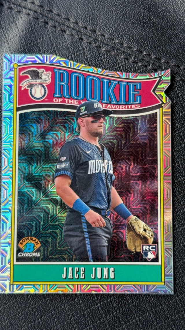 2025 Bowman Rookie of the Year Favorites Mega Refractor | Jace Jung