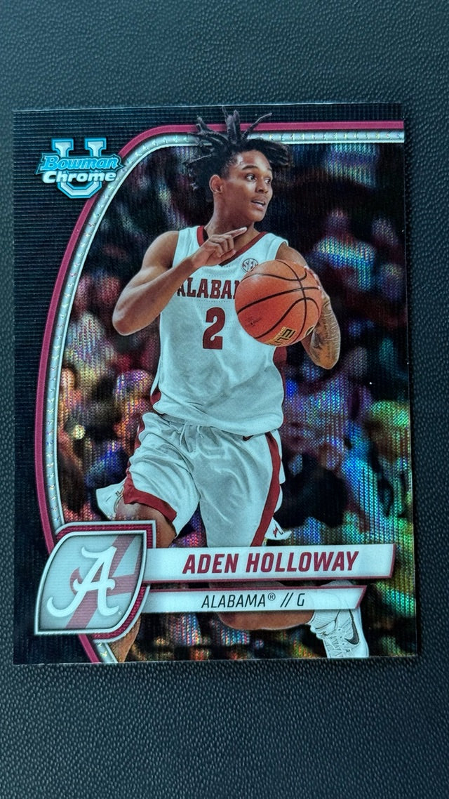 2024 Bowman University Chrome - Black Wave Refractor | Aden Holloway