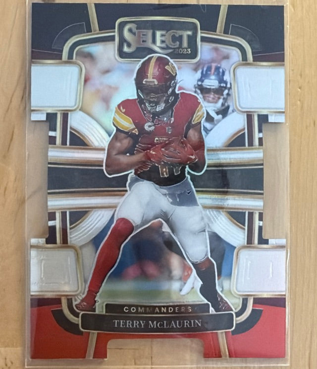 2023 Prizm Panini Select - Black and Red Prizms Die Cuts | Terry McLaurin