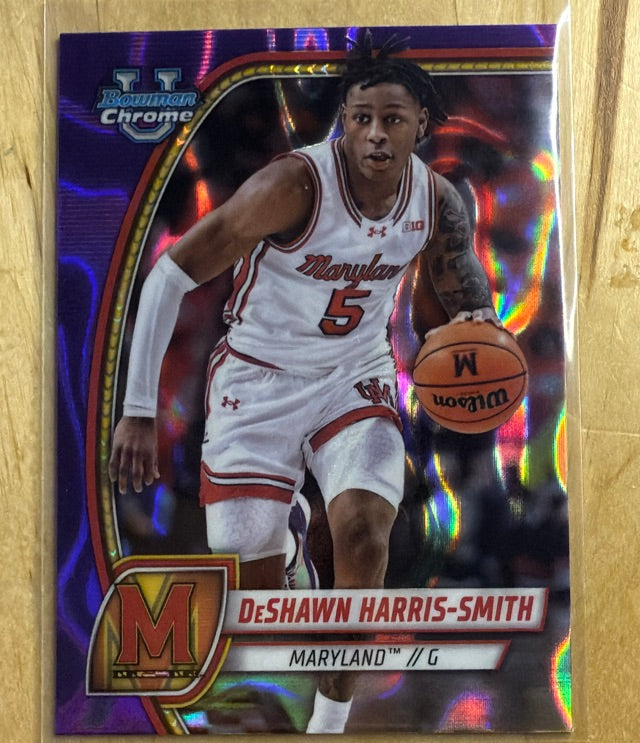 2024 Bowman University Chrome - Purple Lava Refractor | DeShawn Harris-Smith