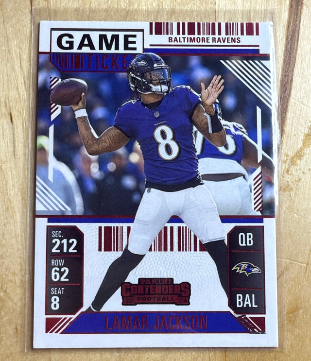 2024 Panini Contenders - Game Ticket Red | Lamar Jackson