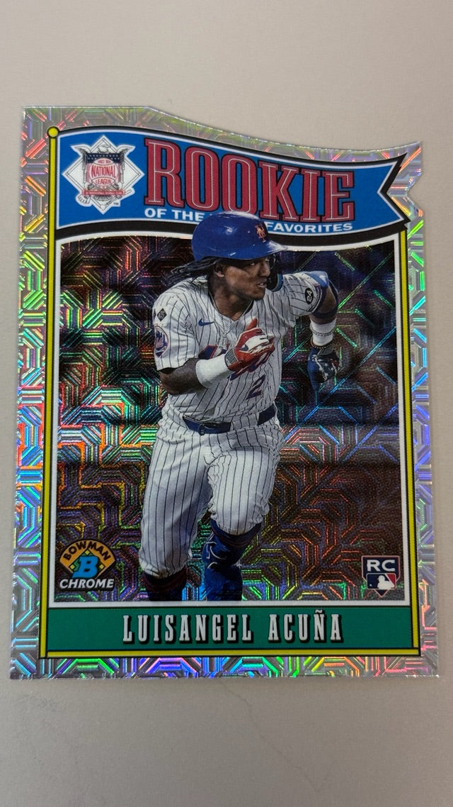 2025 Bowman Rookie of the Year Favorites Mojo Refractor | Luisangel Acuña