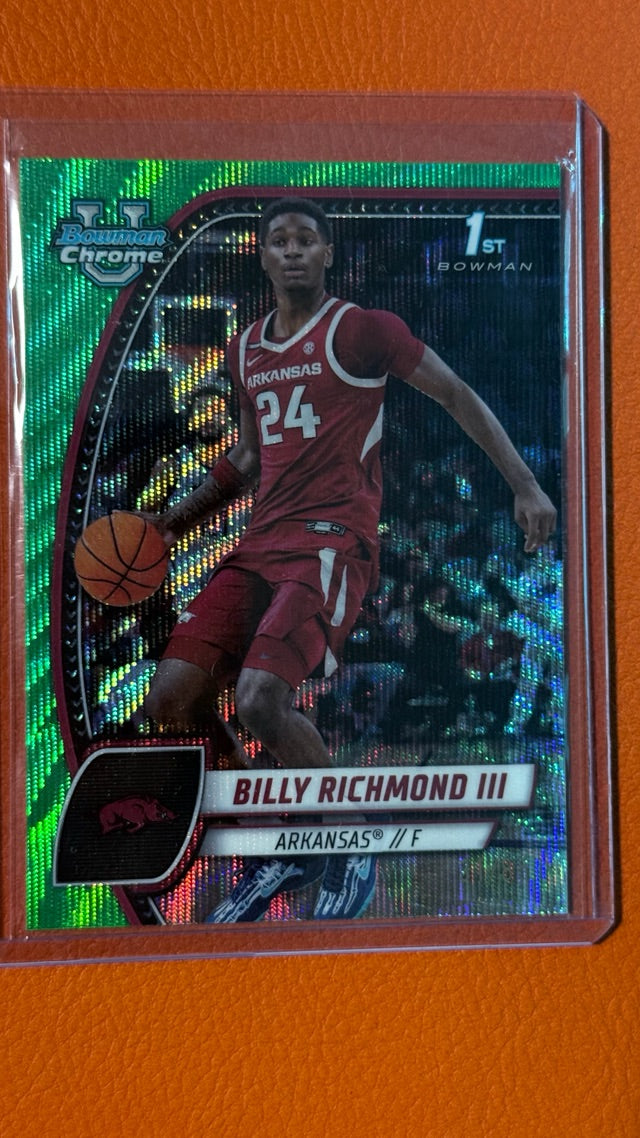 2024 Bowman University Chrome - Green Wave Refractor | Billy Richmond III