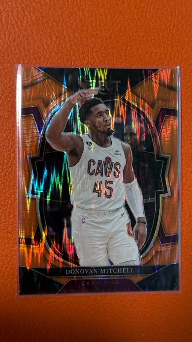 2022 Prizm Panini Select - Orange Flash Prizms | Donovan Mitchell