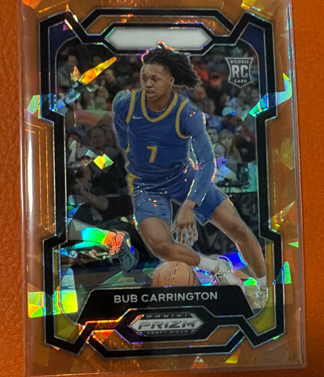 2024 Prizm Panini Prizm Draft Picks - Prizms Orange Ice | Bub Carrington