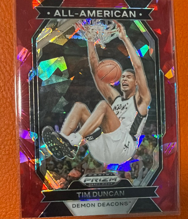 2024 Prizm Panini Prizm Draft Picks - All-American Prizms Red Ice | Tim Duncan