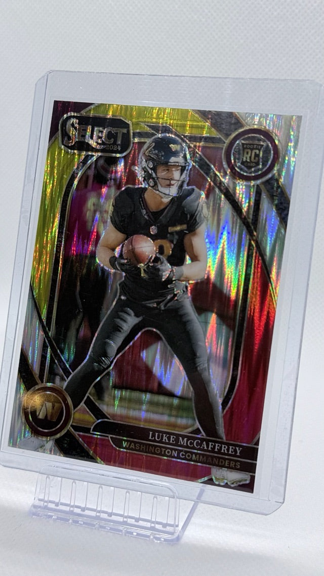 2024 Select Panini Select - Red & Yellow Prizm Shock | Luke McCaffrey