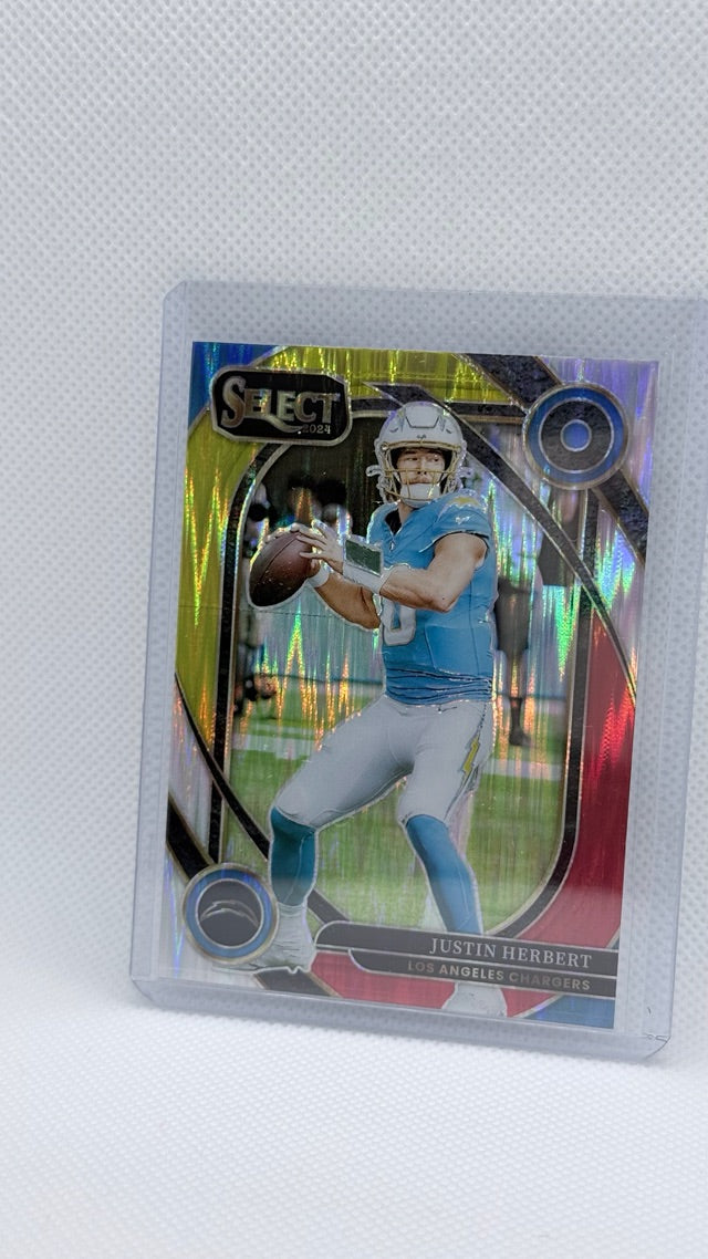 2024 Prizm Panini Select - Black & Red Prizm Shock | Justin Herbert