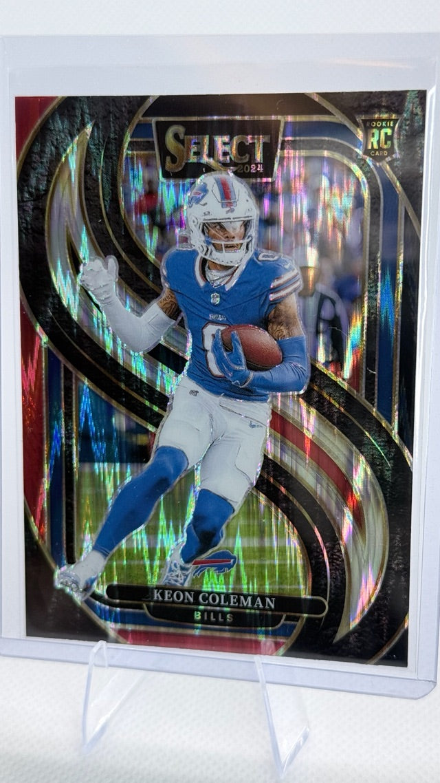 2024 Prizm Panini Select - Black & Red Prizm Shock | Keon Coleman