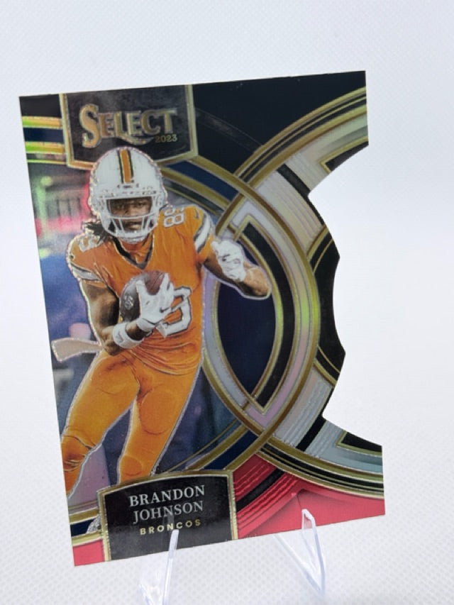 2023 Prizm Panini Select - Black and Red Prizms Die Cuts | Brandon Johnson