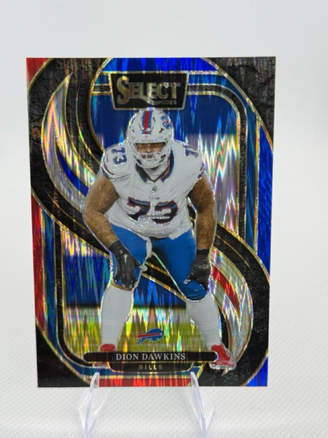 2024 Panini Select - Red & Blue Prizm Shock | Dion Dawkins