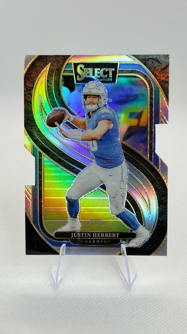 2024 Panini Select - Silver Prizm Die Cut | Justin Herbert