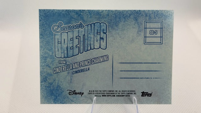 Cinderella and Prince Charming 2025 Topps Season's Greetings #SG-5 (front);Cinderella and Prince Charming 2025 Topps Season's Greetings #SG-5 (back)
