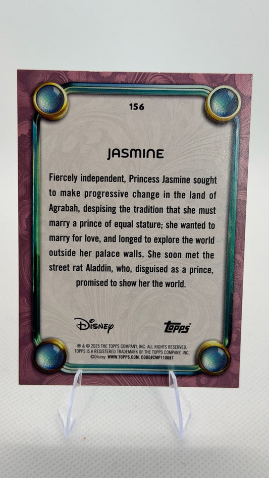 Jasmine 2025 Topps Topps Disney Wonder #156 (front);Jasmine 2025 Topps Topps Disney Wonder #156 (back)