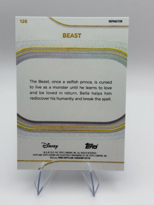 Beast 2025 Topps Topps Chrome Disney #126 (front);Beast 2025 Topps Topps Chrome Disney #126 (back)