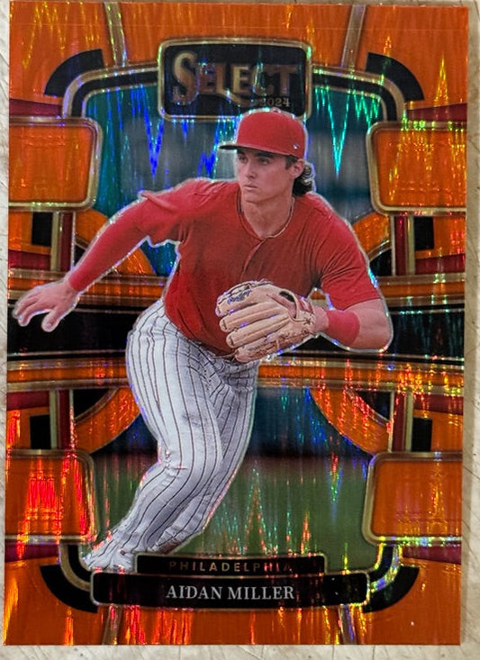 2024 Panini Select - Orange Flash Prizms | Aidan Miller
