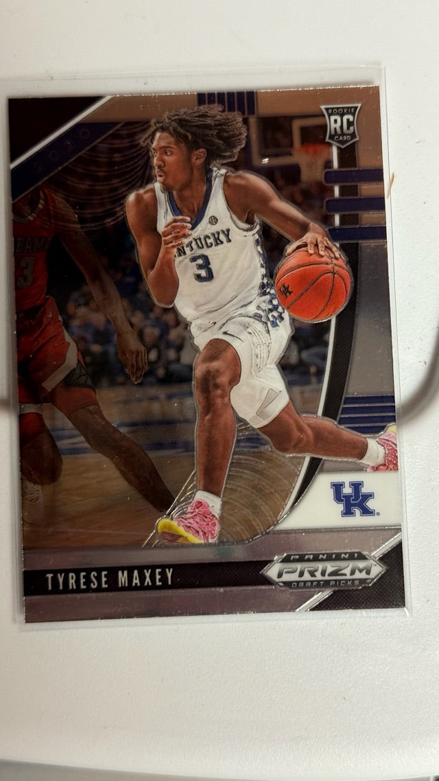 2020 Prizm Panini Prizm Draft Picks Collegiate - Choice Blue Yellow and Green | Tyrese Maxey