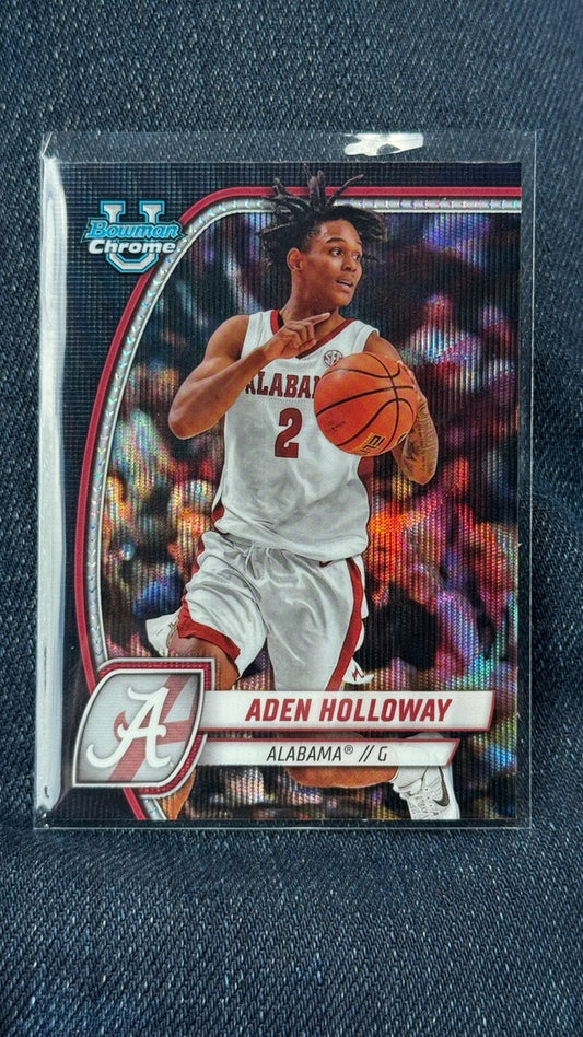 2024 Bowman University Chrome - Black Wave Refractor | Aden Holloway