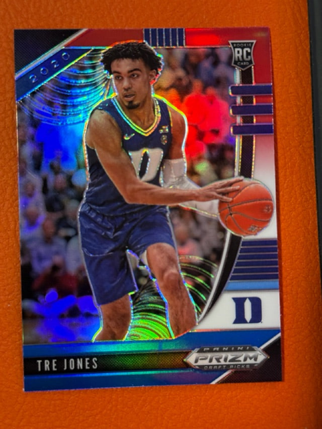 2020 Panini Prizm Draft Picks Collegiate - Red White and Blue | Tre Jones