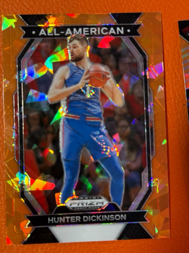 2024 Prizm Panini Prizm Draft Picks - All-American Prizms Orange Ice | Hunter Dickinson