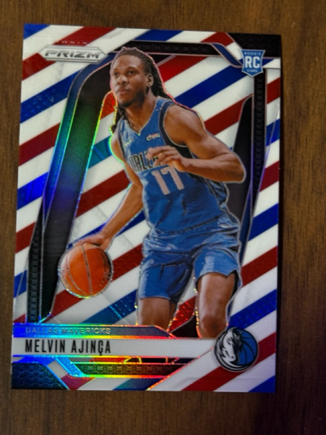 2024 Prizm Panini Prizm - Prizms Red White and Blue | Melvin Ajinca