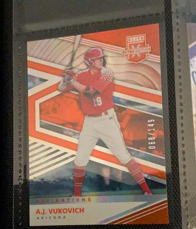 2020 Panini Elite Extra Edition - Aspirations Orange | A.J. Vukovich