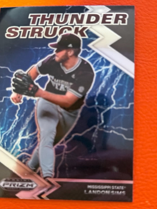 2022 Panini Prizm Draft Picks - Thunderstruck | Landon Sims