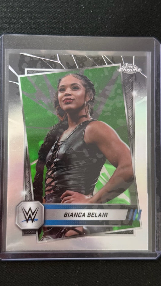 2025 Topps Chrome WWE - Neon Green & Black Refractor | Bianca Belair
