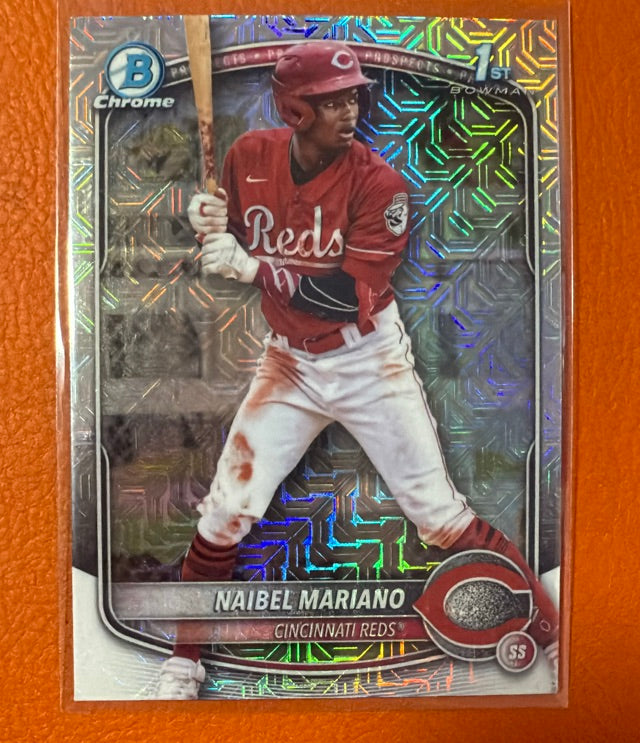 2025 Bowman Chrome Prospects Mega Refractor | Naibel Mariano