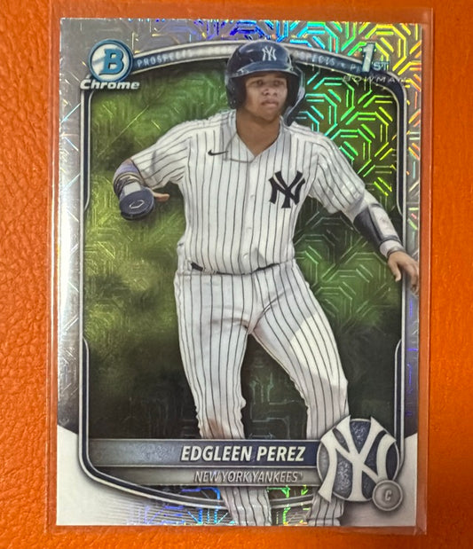 2025 Bowman Chrome Prospects Mega Refractor | Edgleen Perez