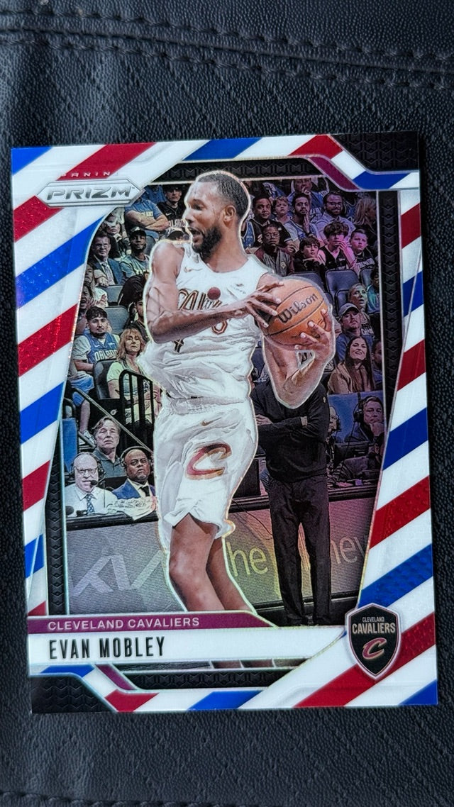 2024 Panini Prizm - Prizms Red White and Blue | Evan Mobley