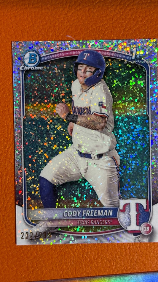2025 Bowman Chrome Prospects Speckle Refractor | Cody Freeman