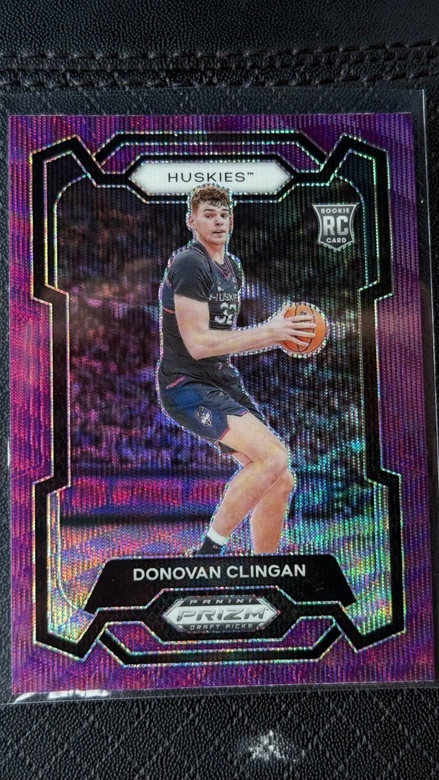2024 Prizm Panini Prizm Draft Picks - Prizms Purple Wave | Donovan Clingan
