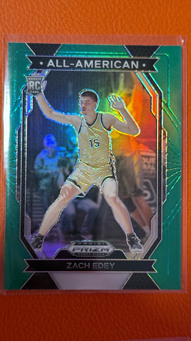 2024 Prizm Panini Prizm Draft Picks - All-American Prizms Green | Zach Edey