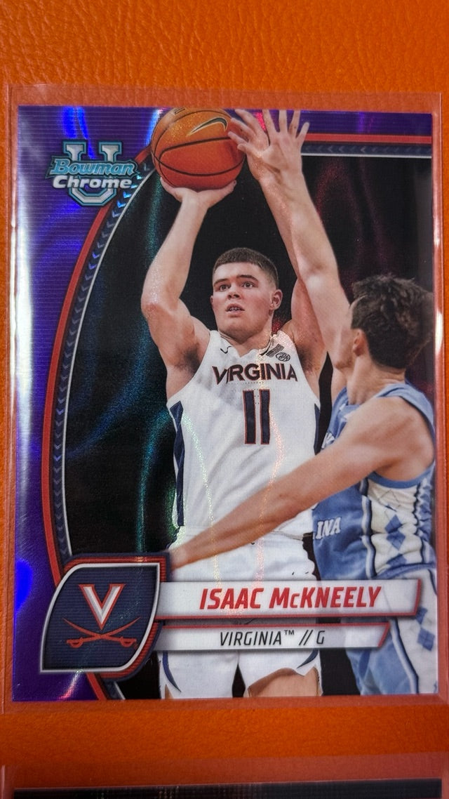 2024 Bowman University Chrome - Purple Lava Refractor | Isaac McKneely