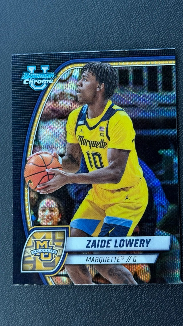 2024 Bowman University Chrome - Purple Lava Refractor | Zaide Lowery