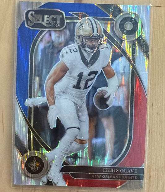 2024 Select Panini Select - Red & Blue Prizm Shock | Chris Olave