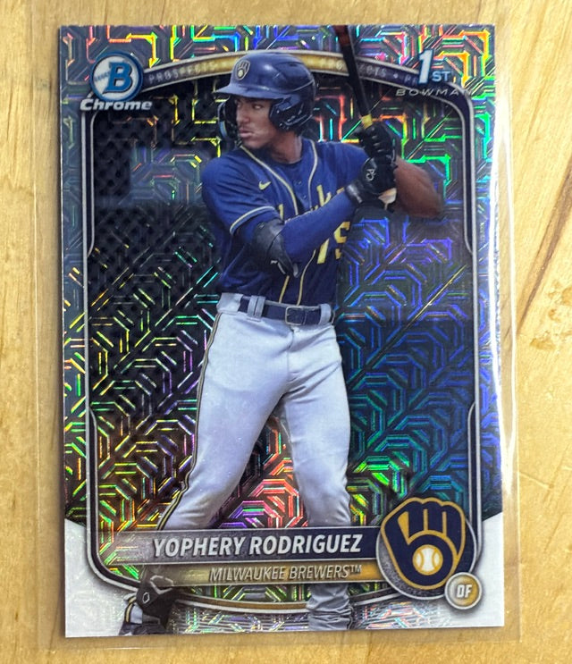 2025 Bowman Chrome Prospects Mojo Refractor | Yophery Rodriguez