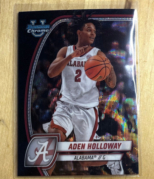 2024 Bowman University Chrome - Black Wave Refractor | Aden Holloway