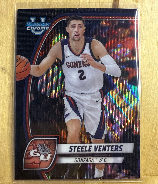 2024 Bowman University Chrome - Black Wave Refractor | Steele Venters