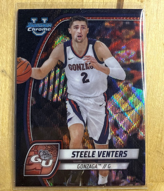 2024 Bowman University Chrome - Black Wave Refractor | Steele Venters