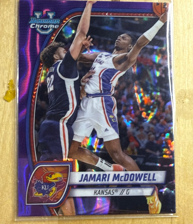 2024 Bowman University Chrome - Purple Lava Refractor | Jamari McDowell