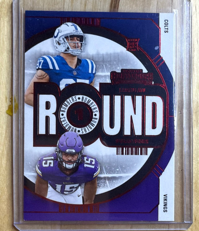 2024 Panini Contenders - Round Numbers Red | Dallas Turner / Laiatu Latu