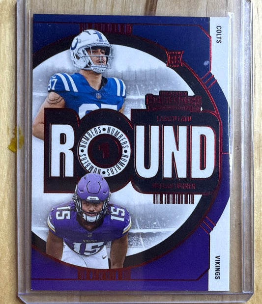 2024 Panini Contenders - Round Numbers Red | Dallas Turner / Laiatu Latu